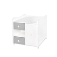 Bed MiniMAX NEW white+stone grey /multi-functional dresser/